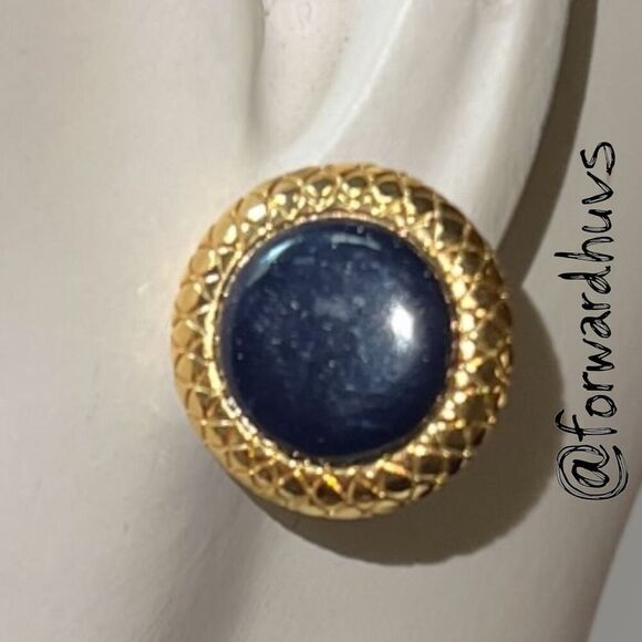 Bundle Sale 3 for $15 | Vintage Liz Claiborne LCi Earrings – Blue Center - Picture 6 of 8
